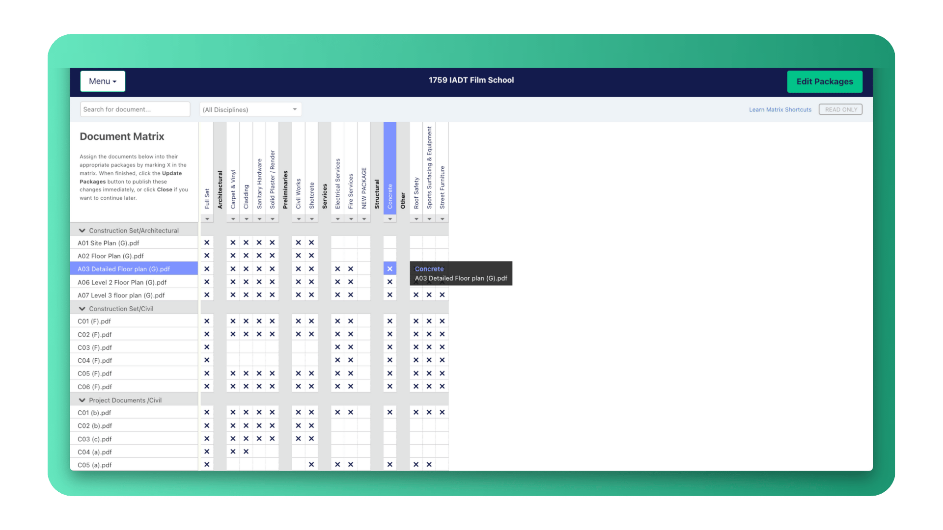 Tender management platform