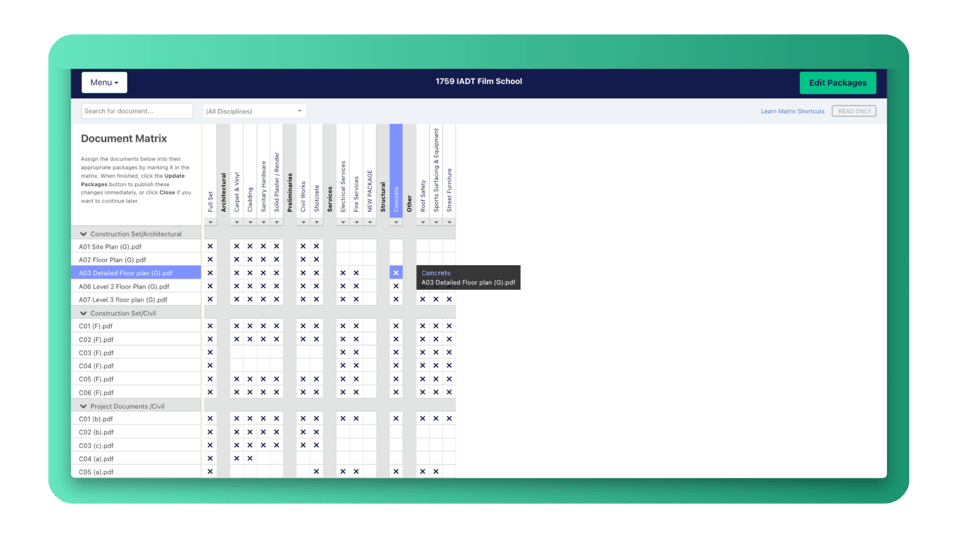 Tender management platform